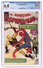 AMAZING SPIDER-MAN #16 SEPTEMBER 1964 CGC 6.0 FINE.