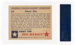 1951 BOWMAN RED MENACE #23 "GHOST CITY" KEY CARD IN HIGH GRADE- PSA 8 NM/MINT.