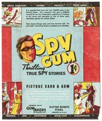 1939 TRUE SPY STORIES GUMAKERS OF AMERICA CARD WRAPPER.