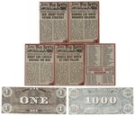 1962 TOPPS CIVIL WAR NEWS COMPLETE CARD AND BANKNOTE SET.