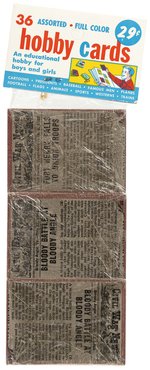 1962 TOPPS CIVIL WAR NEWS UNOPENED RACK PACK WITH CARDS AND BANKNOTES.