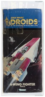 STAR WARS: DROIDS (1985) - A-WING FIGHTER VEHICLE AFA 75 Q-EX+/NM.