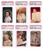 1953 MOTHER'S COOKIES TELEVISION AND RADIO STARS PARTIAL CARD SET PSA GRADED.