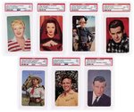 1953 MOTHER'S COOKIES MOVIE STAR PARTIAL CARD SET PSA GRADED.