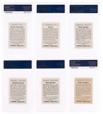 1940s WINGS CIGARETTES MODERN AIRPLANES FIRST SERIES "NO LETTER" PARTIAL CARD SET PSA GRADED.