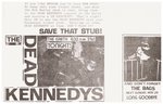 DEAD KENNEDYS BOB MARLEY RELATED 1979 PORTLAND, OR PUNK CONCERT HANDBILL.