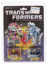 TRANSFORMERS (1984) SERIES 1 CASSETTES - SLUGFEST & OVERKILL AFA 70 EX+.