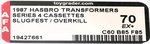 TRANSFORMERS (1984) SERIES 1 CASSETTES - SLUGFEST & OVERKILL AFA 70 EX+.