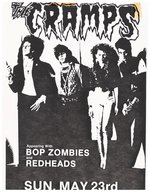 THE CRAMPS 1982 PORTLAND, OR PUNK CONCERT HANDBILL.