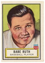 1952 TOPPS LOOK 'N SEE COMPLETE CARD SET INCLUDING BABE RUTH.