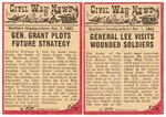 1962 A&BC CIVIL WAR NEWS ENGLISH VERSION COMPLETE CARD SET, PLUS WRAPPER.