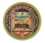 "DENVER DRY GOODS" SUPERB COLOR MIRROR.