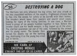 1962 TOPPS MARS ATTACKS BLACK PRINTING PLATE FOR KEY CARD #36 "DESTROYING A DOG."