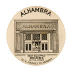 "ALHAMBRA BEST EQUIPPED THEATER" MIRROR.