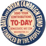 DAVIS AND BRYAN CAMPAIGN FUND 1924 POSTER STAMP.