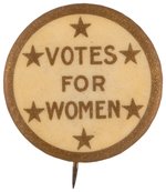 VOTES FOR WOMEN 6-STAR SUFFRAGE BUTTON.