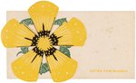 SUNFLOWER "VOTES FOR WOMEN" SUFFAGE CARD.