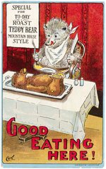 TAFT: "GOOD EATING HERE" BILLY POSSUM 1910 POSTCARD.