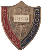 HOLLYWOOD ROOSEVELT 1940 SHIELD ENAMEL PIN.