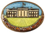 UNUSUAL OVAL "IT WON'T BE LONG NOW, AL" WHITE HOUSE ENAMEL PIN.