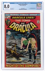 TOMB OF DRACULA #1 APRIL 1972 CGC 8.0 VF (FIRST MARVEL DRACULA).