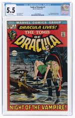 TOMB OF DRACULA #1 APRIL 1972 CGC 5.5 FINE- (FIRST MARVEL DRACULA).