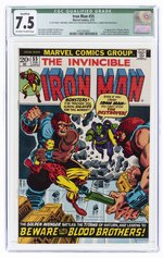 IRON MAN #55 FEBRUARY 1973 CGC 7.5 QUALIFIED VF- (FIRST THANOS, DRAX THE DESTROYER & STARFOX).