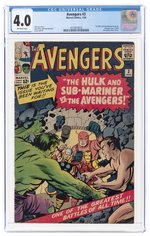 AVENGERS #3 JANUARY 1964 CGC 4.0 VG.