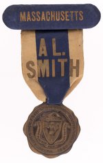 AL SMITH 1932 MASSACHUSETTS DNC DELEGATE HOPEFUL BADGE.