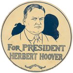 "FOR PRESIDENT HERBERT HOOVER" PORTRAIT LICENSE ATTACHMENT.