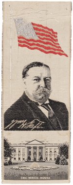 WILLIAM HOWARD TAFT COLORFUL WOVEN SILK PORTRAIT RIBBON.