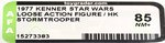 STAR WARS (1977) - LOOSE ACTION FIGURE/HK STORMTROOPER AFA 85 NM+.