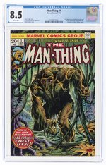 MAN-THING #1 JANUARY 1974 CGC 8.5 VF+.