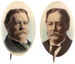 PAIR OF OVAL TAFT PORTRAIT BUTTONS.