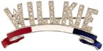 UNUSUAL PATRIOTIC "WILLKIE" BANNER PIN.