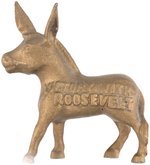 "VICTORY WITH ROOSEVELT 1932" METAL DONKEY STATUE.