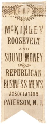 MCKINLEY & ROOSEVELT NJ REPULICAN BUSINESS MEN'S ASSOCIATION RIBBON.