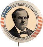 BRYAN PATRIOTIC 1900 STARS AND STRIPES PORTRAIT BUTTON.