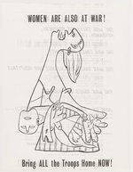 ANTI-VIETNAM WAR NOV. 15 WOMEN'S CONTIGENT FLYER PICASSO GUERNICA GRAPHIC.