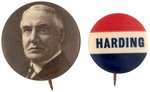 PAIR OF WARREN G. HARDING BUTTONS.