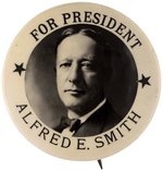 "FOR PRESIDENT ALFRED E. SMITH" STRIKING REAL PHOTO BUTTON.