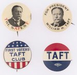 QUARTET OF WILLIAM H. TAFT BUTTONS.