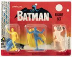 OFFICIAL BATMAN FIGURE SET BY IDEAL ON CARD.