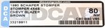 STOMPER 4X4s (1980) - CHEVY BLAZER (BROWN) DCA 80 NM.