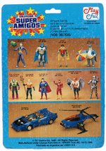 SUPER AMIGOS (POWERS) COLLECTION (1989) - PLAYFUL BATMAN FIGURE ON ARGENTINIAN CARD.