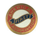 BRASS MEMBER'S BUTTON FOR PRE-PEARL HARBOR "AMERICA FIRST ASSOCIATION."