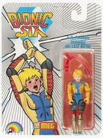 BIONIC SIX (1986) - MEG CARDED ACTION FIGURE.