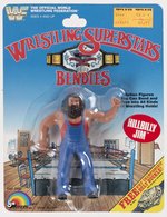 LJN WRESTLING SUPERSTARS BENDIES (1985) - HILLBILLY JIM CARDED FIGURE.