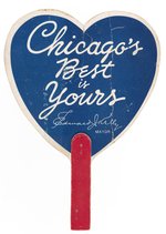 ROOSEVELT AND HUMANITY HEART SHAPED CAMPAIGN FAN.