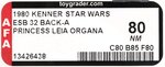 STAR WARS: THE EMPIRE STRIKES BACK (1980) - PRINCESS LEIA ORGANA 32 BACK-A AFA 80 NM.